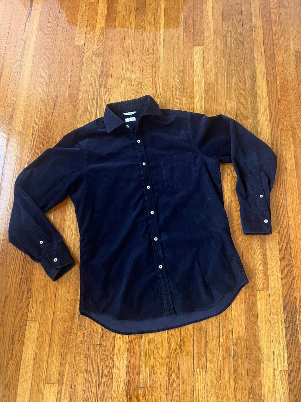 Fairfax Collective Made in Japan Black Corduroy Button-Up Shirt - Men's Medium